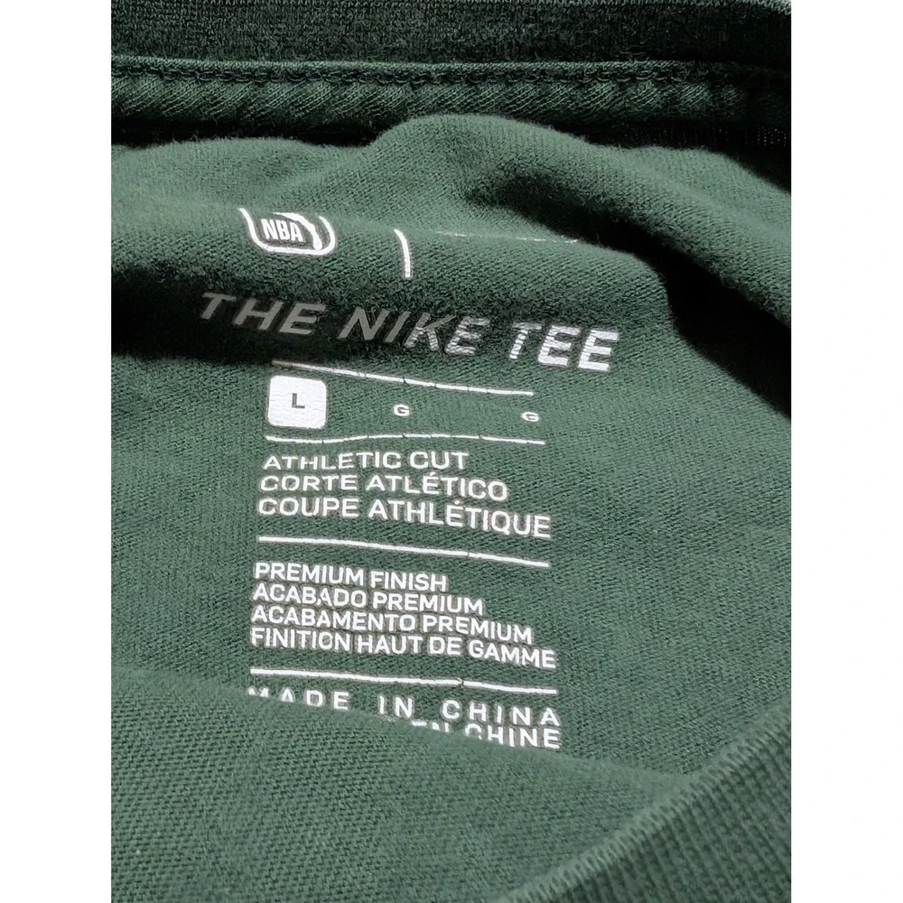 Nike T-Shirt Mens Large Green‎ Giannis Antetokounmpo 34 Milwaukee Bucks Athletic